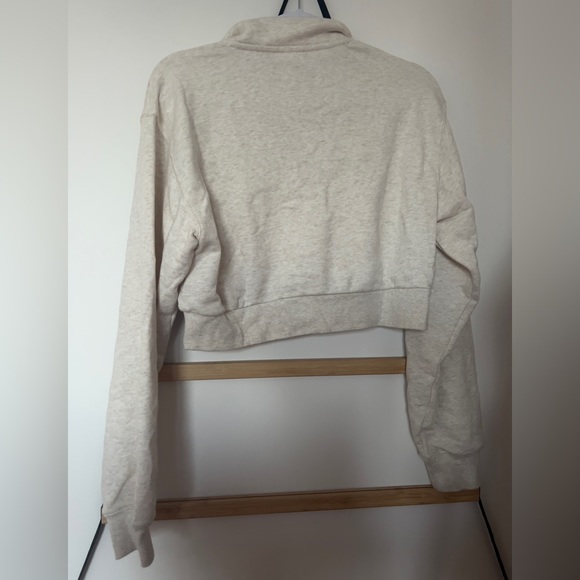 TNA airy 1/4 zip sweater heather oat beige - Picture 3 of 3